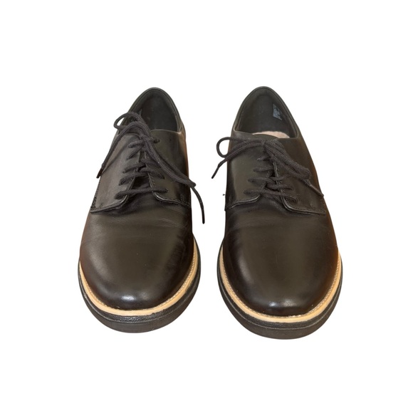 Collections by Clarks Black Leather Ultimate Comfort 1.5” Wedge Laced Women 7.5 - Picture 2 of 6